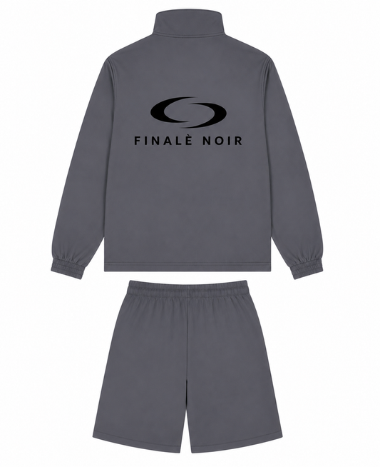 Grey Nylon Short Set