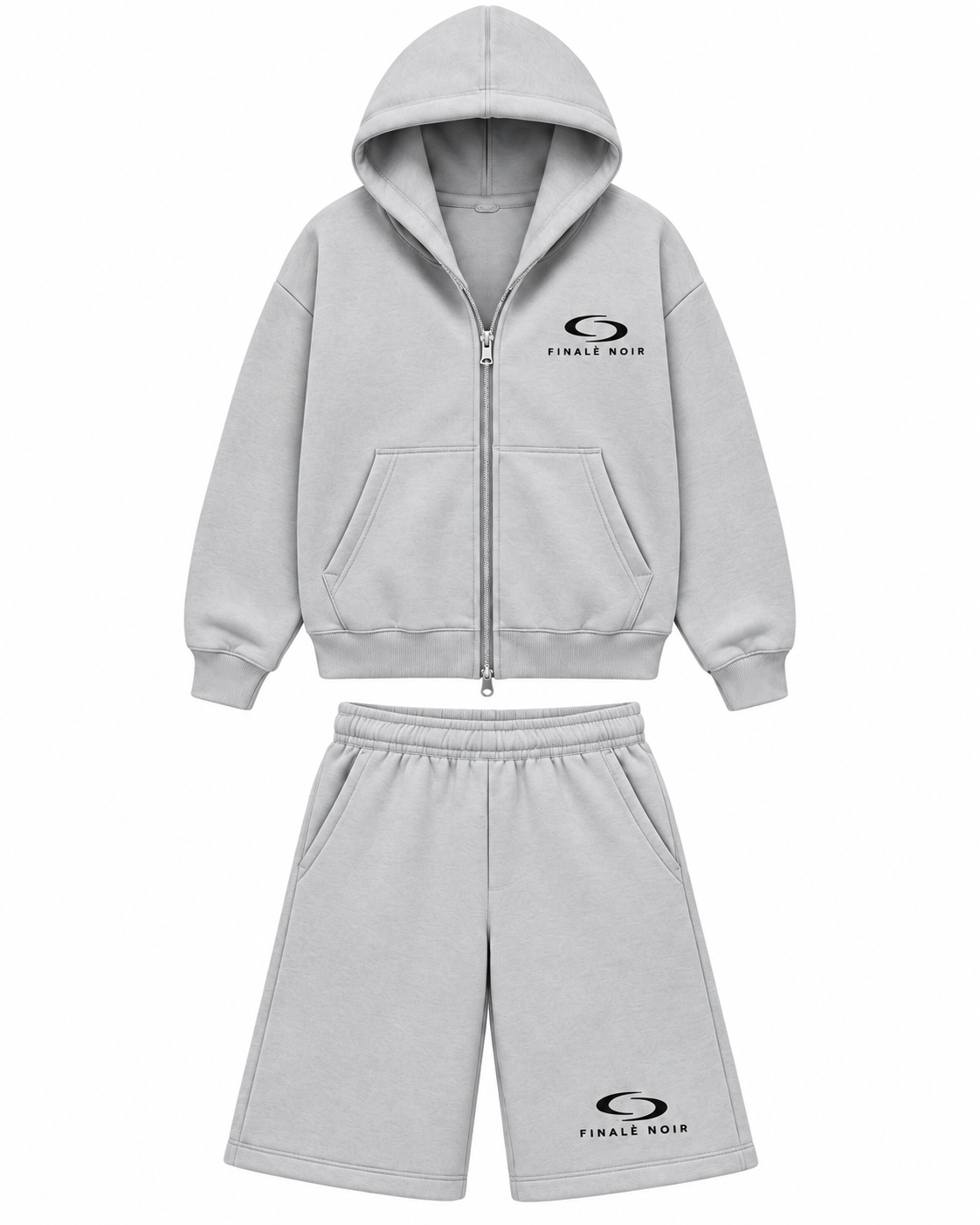 Gray 3/4 Short Set