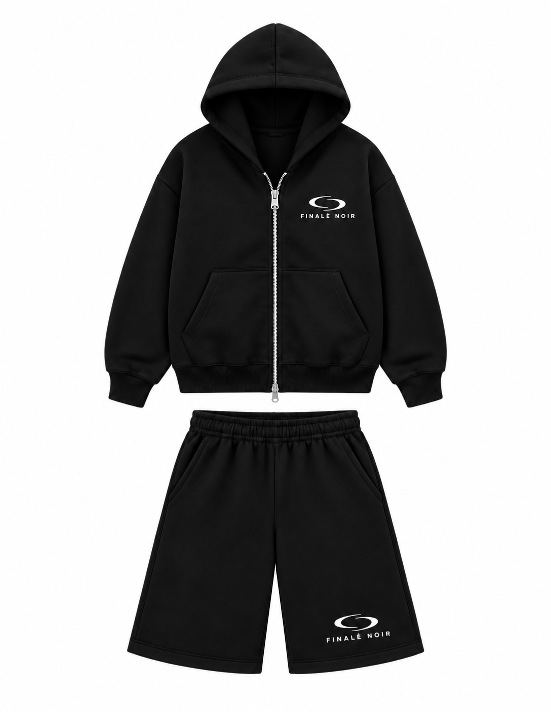 Black 3/4 Short Set