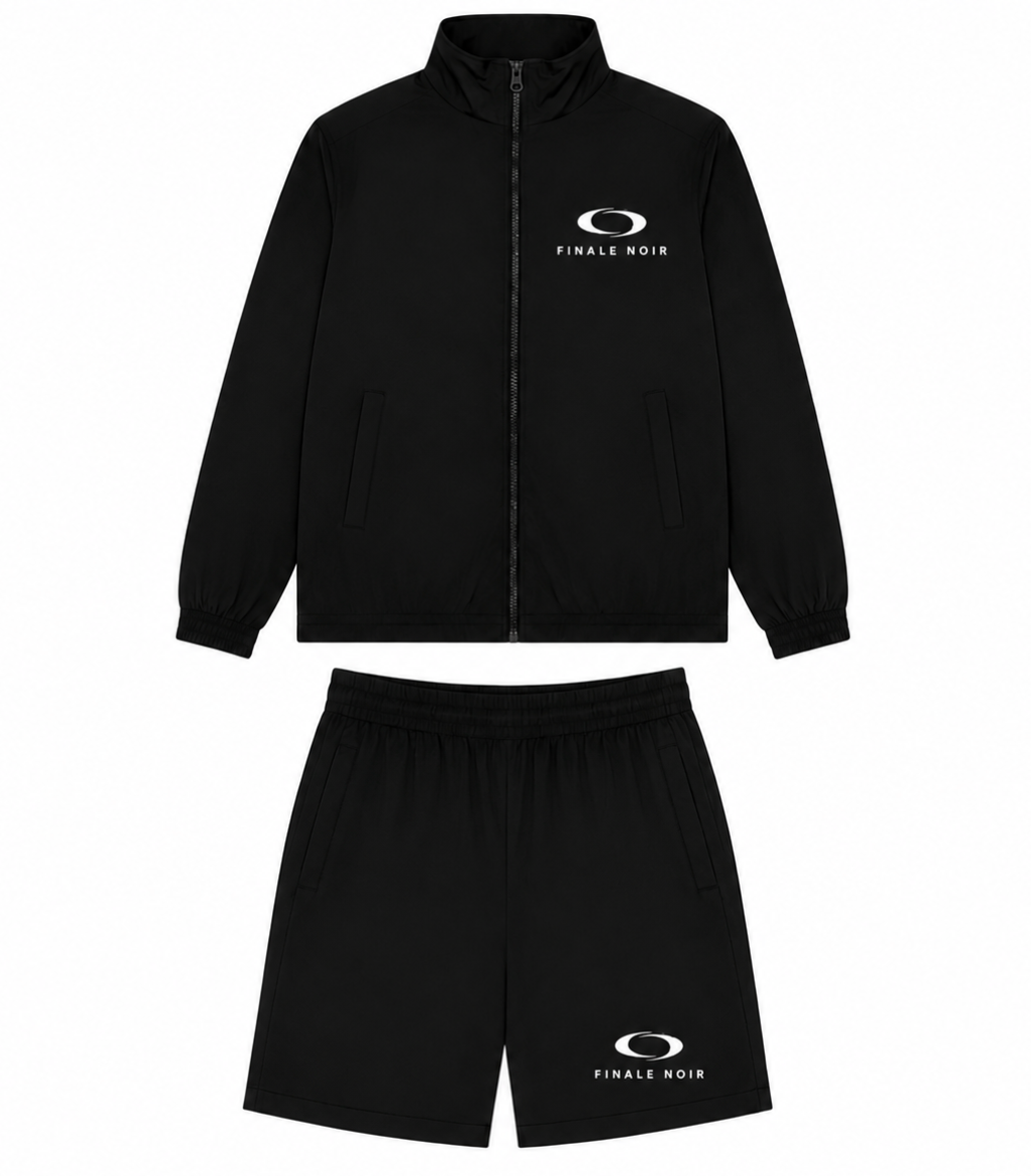 Black Nylon Short Set