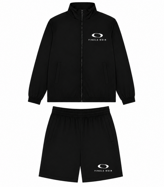 Black Nylon Short Set