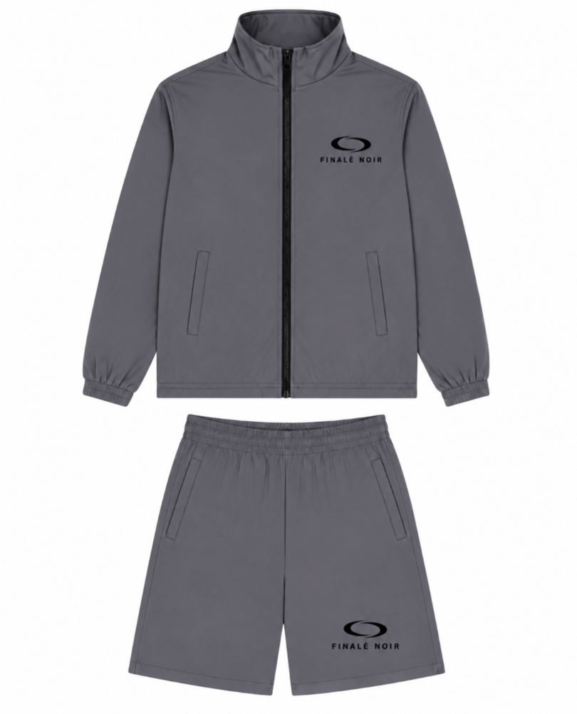Grey Nylon Short Set