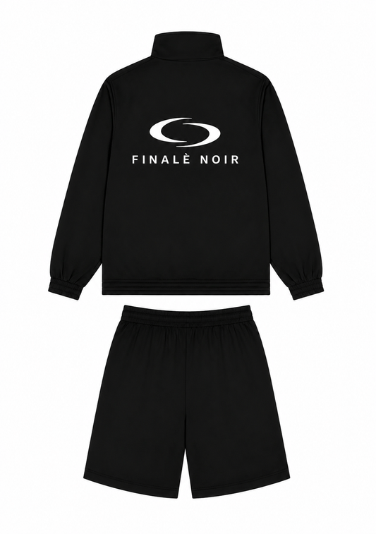 Black Nylon Short Set
